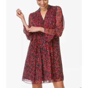 Diane Von Furstenberg Kourtni Silk Chiffon Shift Dress Size 4